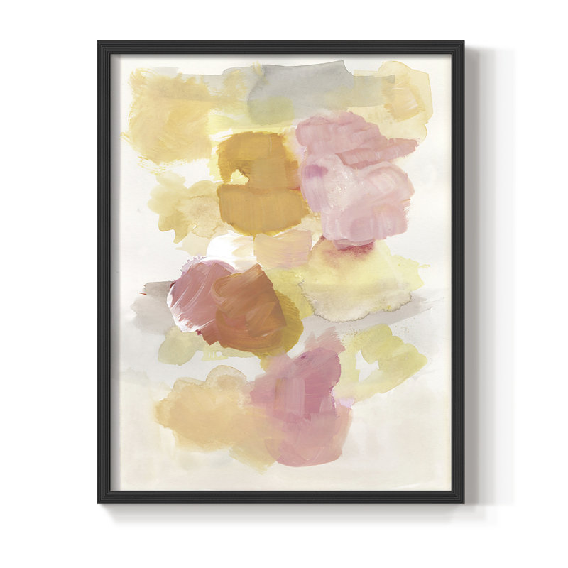 Warm Petals II, reproduction encadrée - bois massif, Cadre simple noir, H 14 po x l 11 po