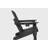 HDPE Folding Adirondack Chair with Dual Cup Holder - Composite Adirondack Chair with Wood Texture- Gray