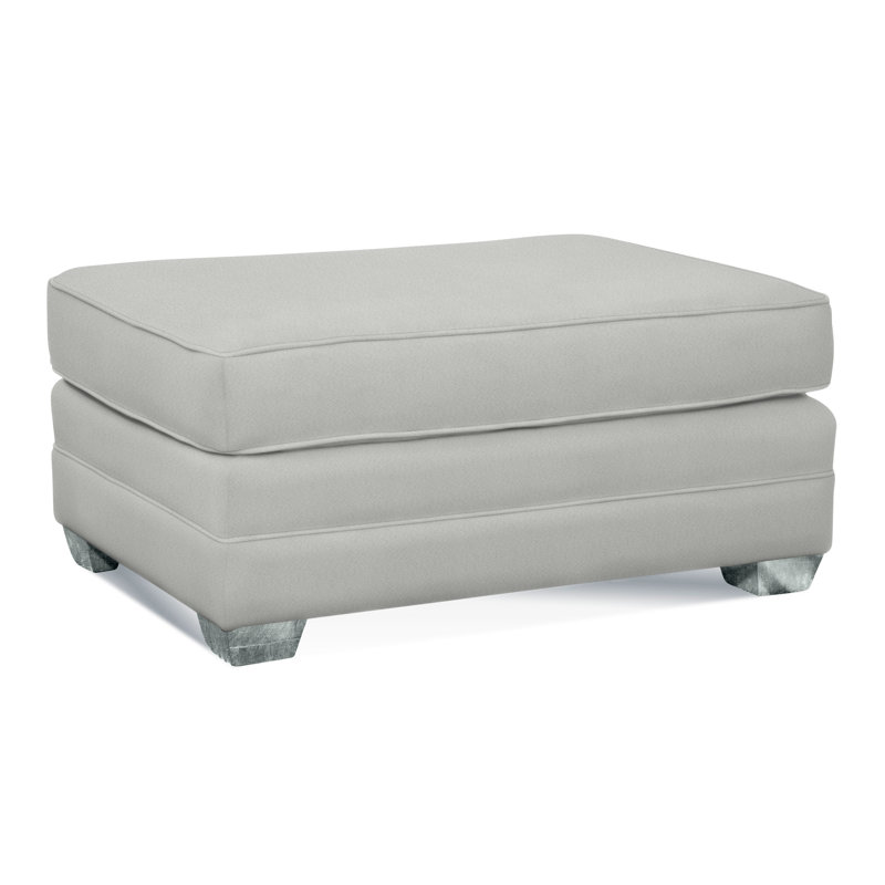 Bedford Upholstered Ottoman, Nickel , Elite Sand; 0321-74