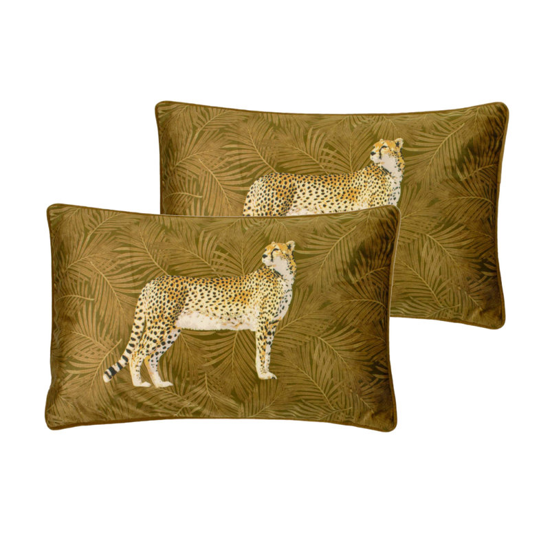 Rectangular Cushion, Polyester/Polyfill, Gold