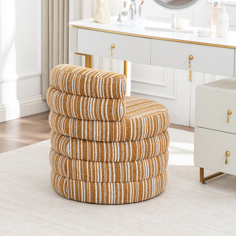 Chaise d'appoint rembourrée avec rangement, Jaune