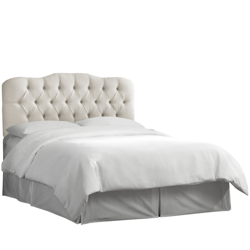 Tête de lit tapissier Rodan, Simple, Lin classique talc