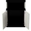 Lit double avec bureau et rangement noir et blanc pour la décoration de la chambre à coucher, noir et blanc