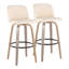 Tabourets de bar 30 po à hauteur fixe Thea avec pieds en bois cintré et repose-pieds rond Thea-94352141-129427561-129427576