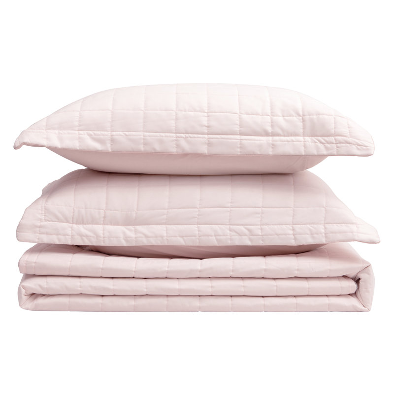 Cream and Sand Twin Reversible Microfiber Quilt Set