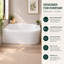 Davos 1550mm x 900mm Soaking Acrylic Bathtub-312435377