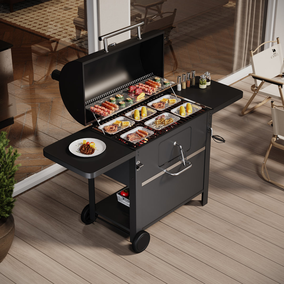 Williston Forge Bernadeta 166cm W Portable Grills Charcoal Grill