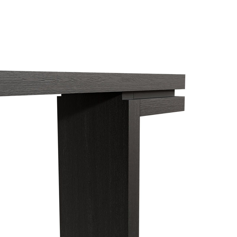 66" Extra-Wide Veneered Console Table, Black