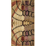 Whimsical R Hand Knotted Wool Abstract Area Rug in Ivory/Beige/Brown/Black