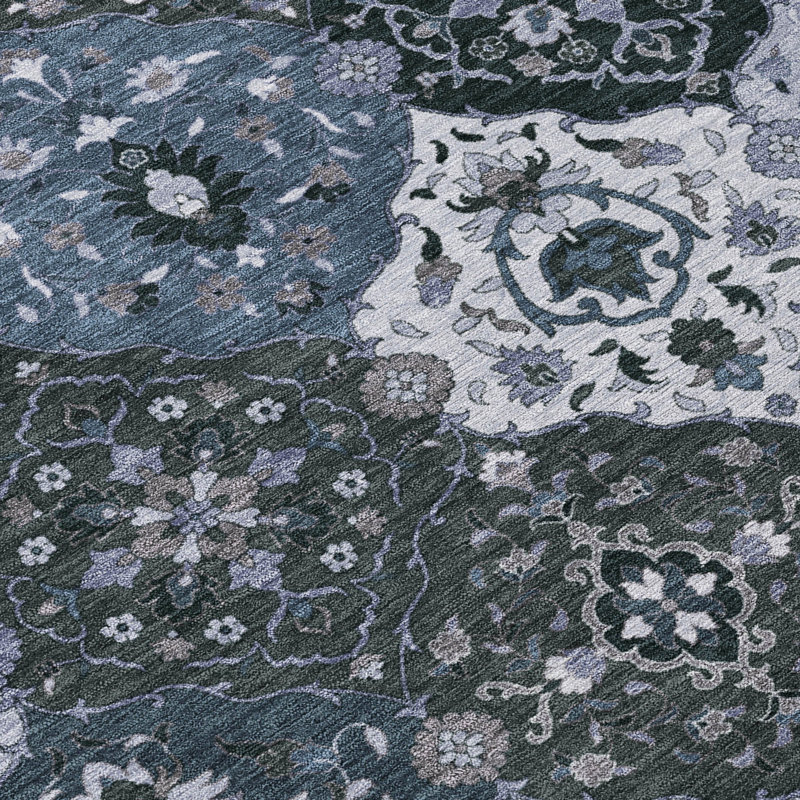 Machine Washable Indoor/Outdoor Matteson ACN2292 Panel Rug, Rectangle 8' x 10'