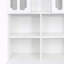 Bureau d'ordinateur en L en forme de L avec bibliothèque, bahut et grand rangement-866904456-866904458