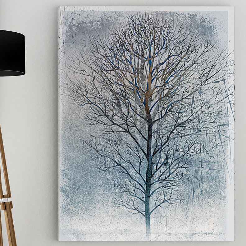 Silver Tree II by Mike Calascibetta - Print on Canvas, 30" H x 40" W x 1.5" D