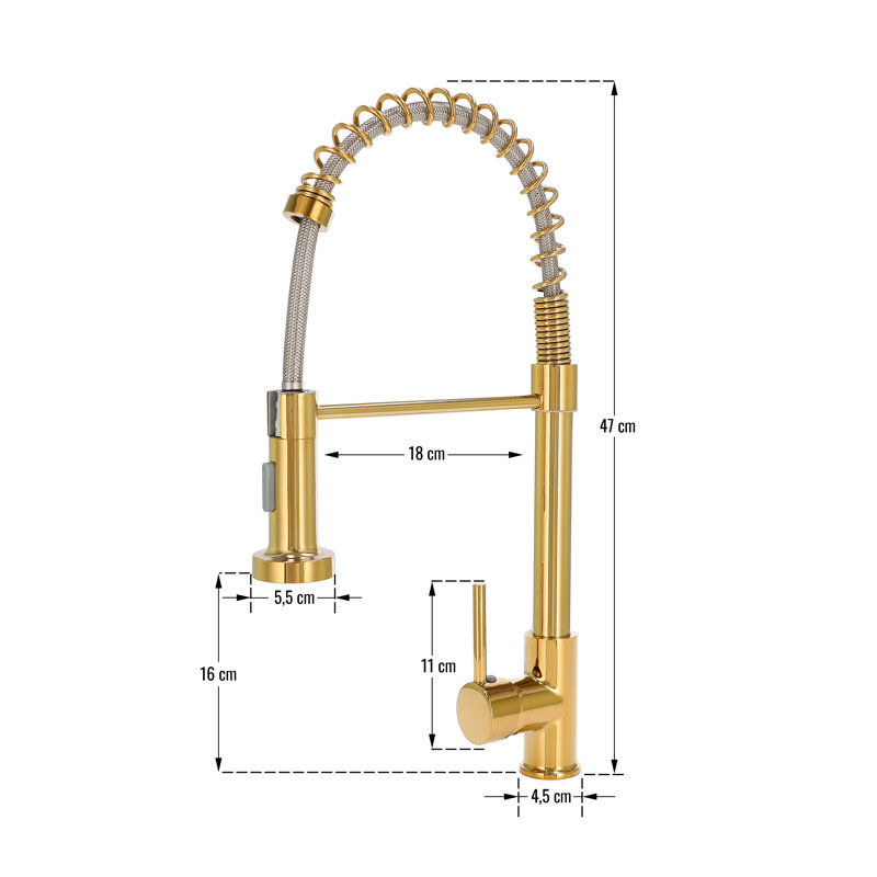 Belfry Kitchen Kitchen Faucet, Gold