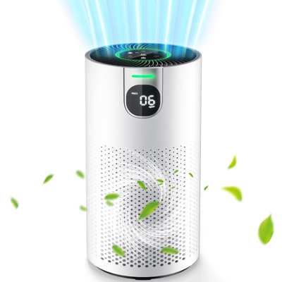 Les purificateurs d'air pour les grandes pièces de maison peuvent couvrir jusqu'à 1800 pi², le mode de sommeil Air 20dB pour la chambre à coucher, avec affichage AQI et PM2.5 en temps réel