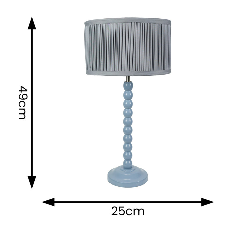 Rosino Wood Table Lamp, Blue, Blue, No