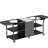 Outdoor Grill Cart For Two Big Egg, 18" And - Metal Table With Stainless Steel Countertop, Black Silver, 110.39 Lb, 34.91 In Height, 25.5 Width, 101.35 Depth, 6 Wheels, 4 Lockable, Open Shelves, 2