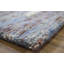 Tapis bleu ciel/ivoire à la main