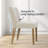 18.5" Seat Height Linen Blend Upholstered Solid Wood Legs Dining Chairs-1438100948