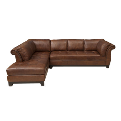 Jeanine Leather L-Shaped Sectional