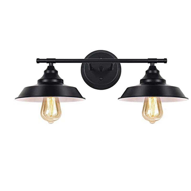 Applique à bras noire à 2 lumières