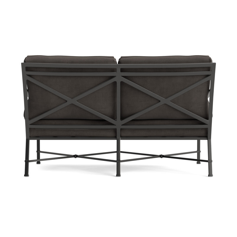 Venetian Outdoor 2 - Seat Loveseat, Textured Pewter, Fusion Charcoal