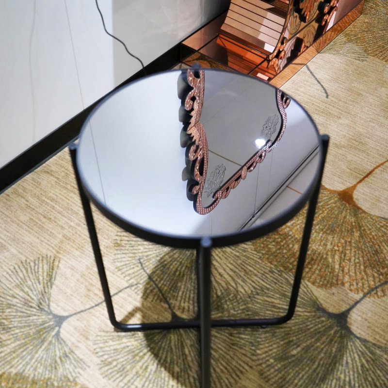 LED Round End Table, Bedside Table
