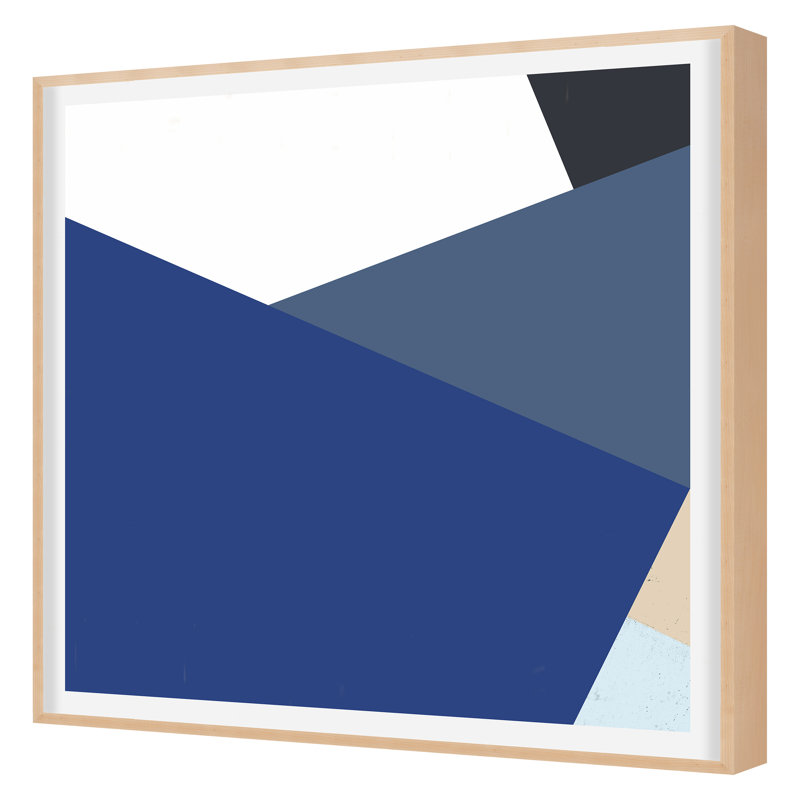 «Blue Colorblock 1» par THE Studio - impression d'un cadre photo sur papier