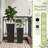 2-piece Premium Imitation Rattan Plastic Planters With Drainage Holes, Tall Planter Pots For Indoor & Outdoor Use-1342837604-1342837605