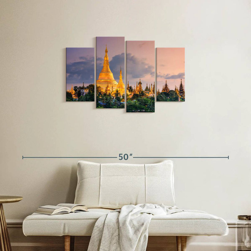 Adella Yangon's Shwedagon Pagoda, 22" H x 36" W
