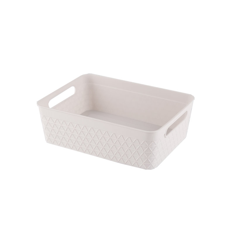Rebrilliant Plastic Decorative Bin, 3" H x 9.5" W x 6.9" D