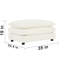 Canapé modulaire en tissu chenille convertible en U pour salon, 5 avec 2 repose-pieds et repose-pieds réversible, blanc