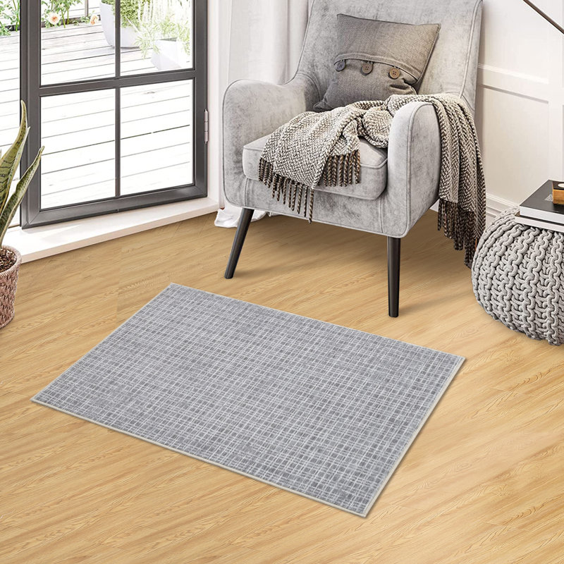 Indoor Modern Geometric Area Rug Washable Low Pile Soft Carpet for Home Decor, Rectangle 3' x 5'