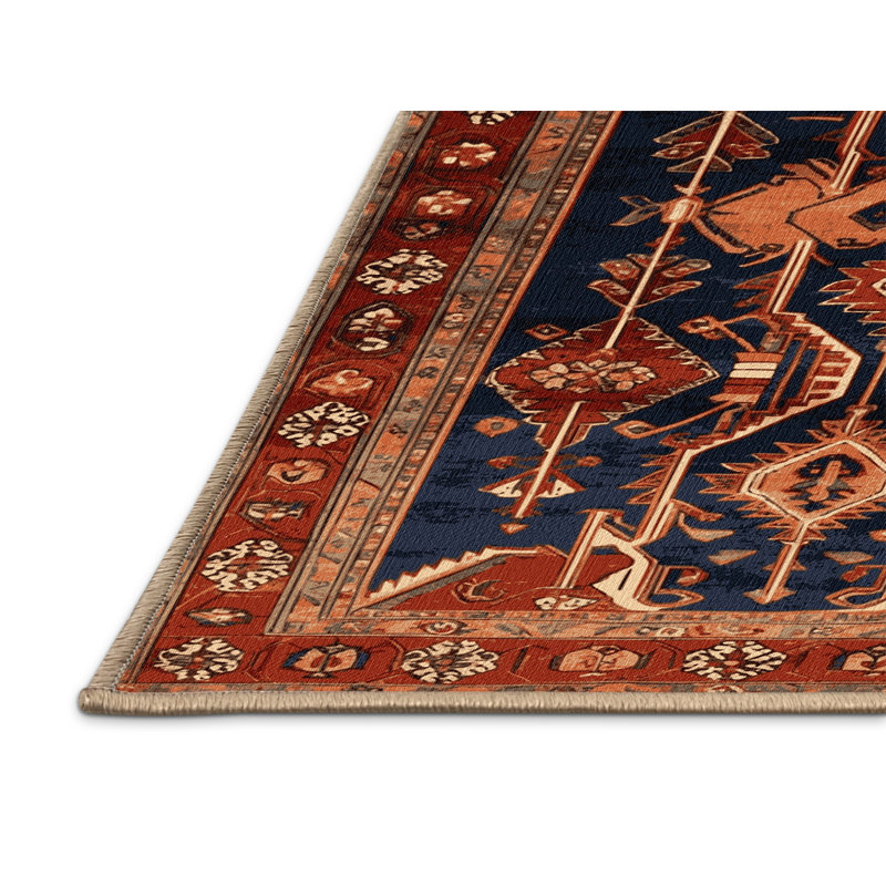 Machine Washable Persian Brown Area Rug, Rectangle 3' x 5'