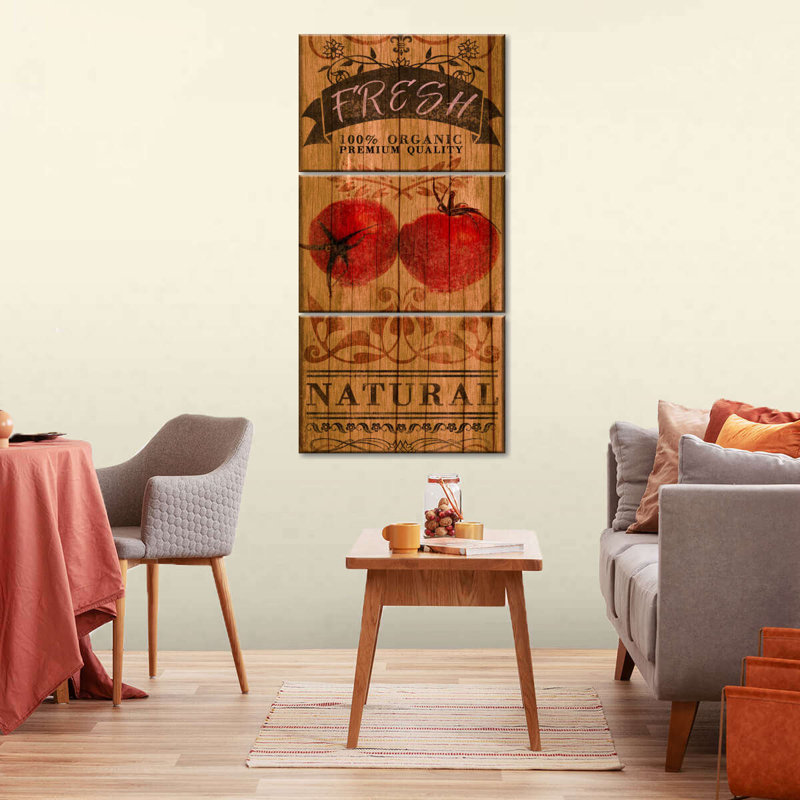 Tomates fraîches, reproduction sur toile, H 27 po x l 12 po x P 1 po