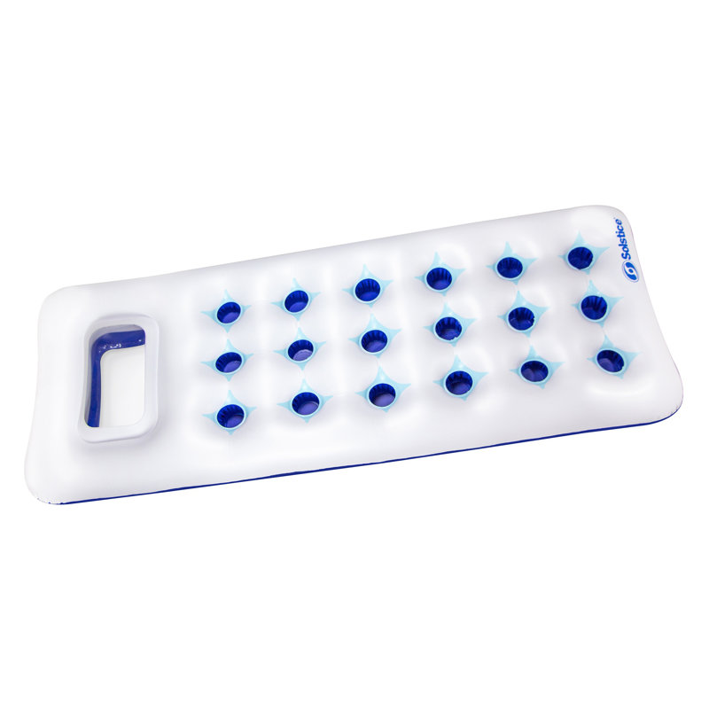 Matelas pour piscine 69 "blanc et bleu