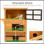 Abri pour chat 3 étages, maison pour chat, maisonnette d'extérieur avec plancher surélevé, toit en asphalte, portes de secours, plateformes de saut, jaune
