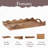 Handcrafted Mango Wood Serving Tray with Scalloped Edge Design, Rustic Wooden Decorative Tray for Coffee Table, Dining & Entertaining, 16" L x 12" W