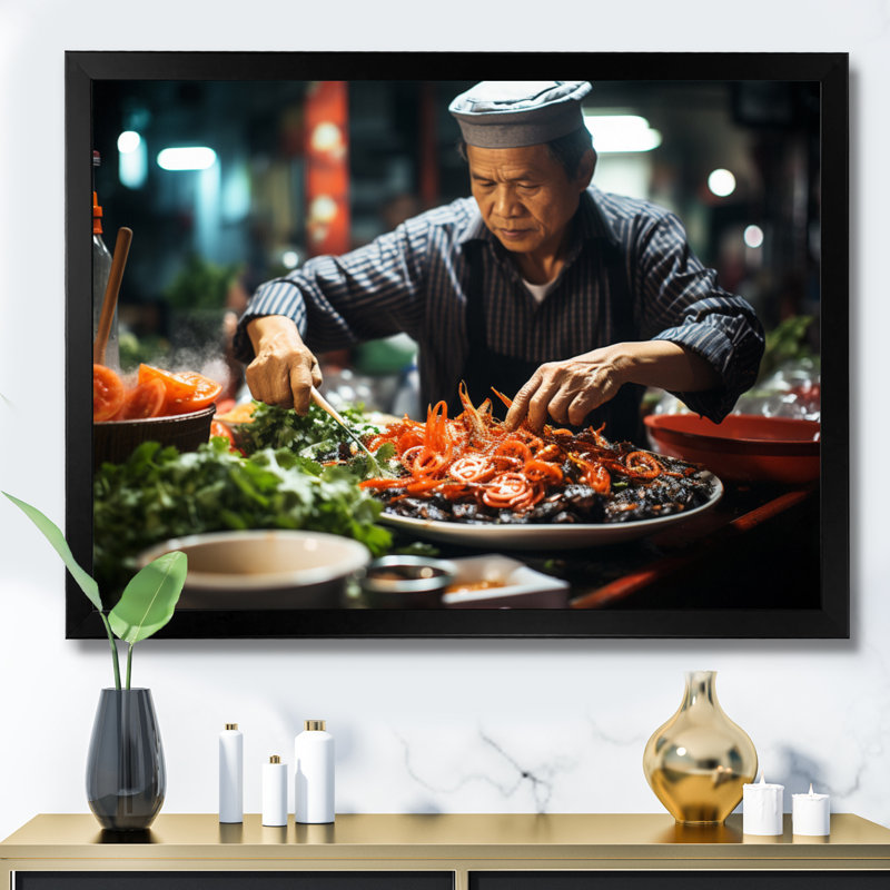 Vietnamese Street Food II, H 30 po x l 40 po x P 1,5 po, Cadre photo noir simple