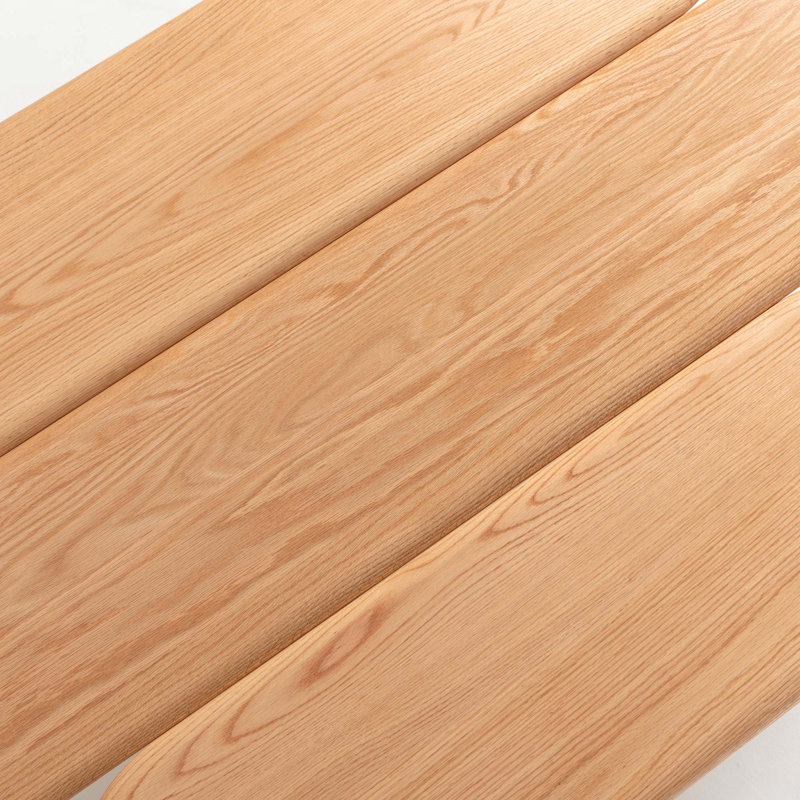 39"W Solid Oak Modern Bench-Oak, Oak
