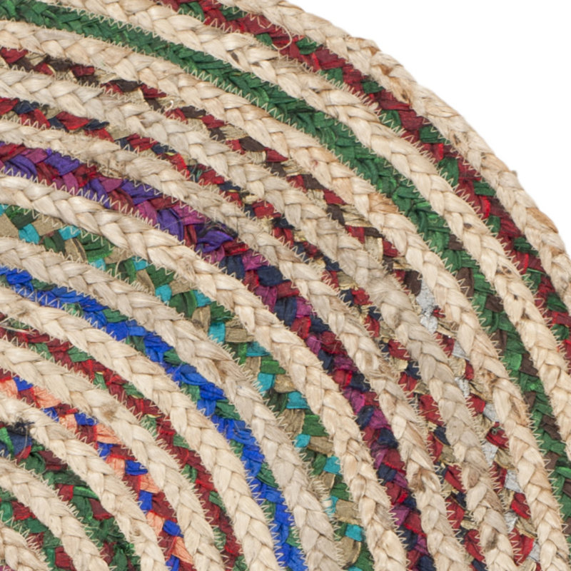 Cape Cod Multicolor Oval Flat Woven Jute Rug