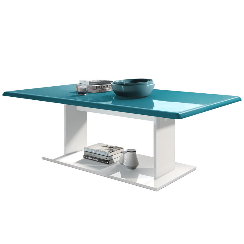 Akamu Trestle Coffee Table, Petrol
