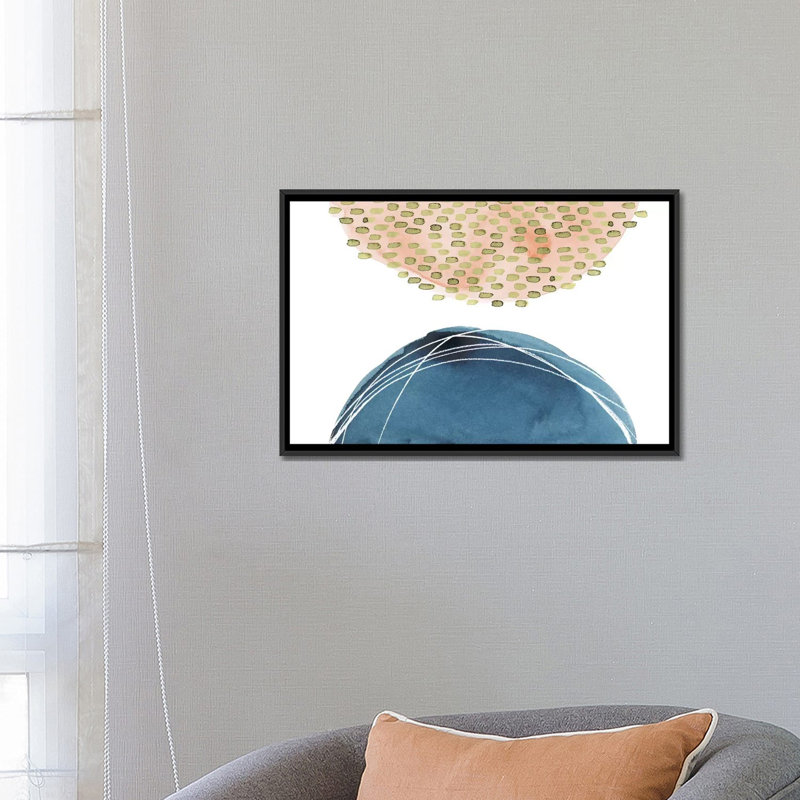 «Up and Over II», reproduction sur toile, H 18 po x l 26 po x P 1,5 po, Toile avec cadre noir, Pas de tapis
