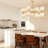18- Light Dimmable Bubble Glass Sputnik Modern Linear Chandelier