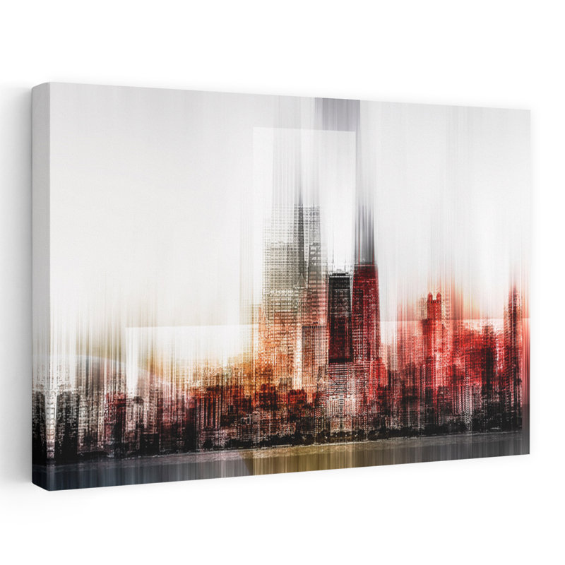 «My Vision», art abstrait contemporain, art mural de la ville, H 40 po x l 60 po