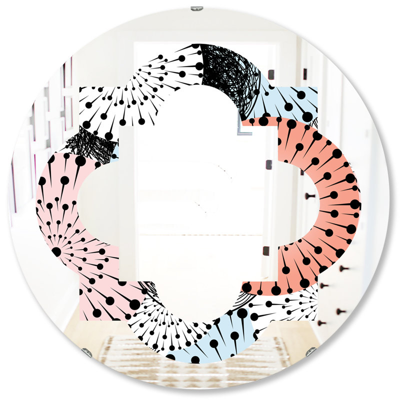 Miroir mural éclectique Quatrefoil, H 31,5 po x l po
