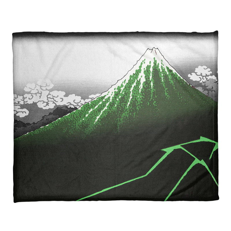 Sewn Throw Blanket, Green/Gray