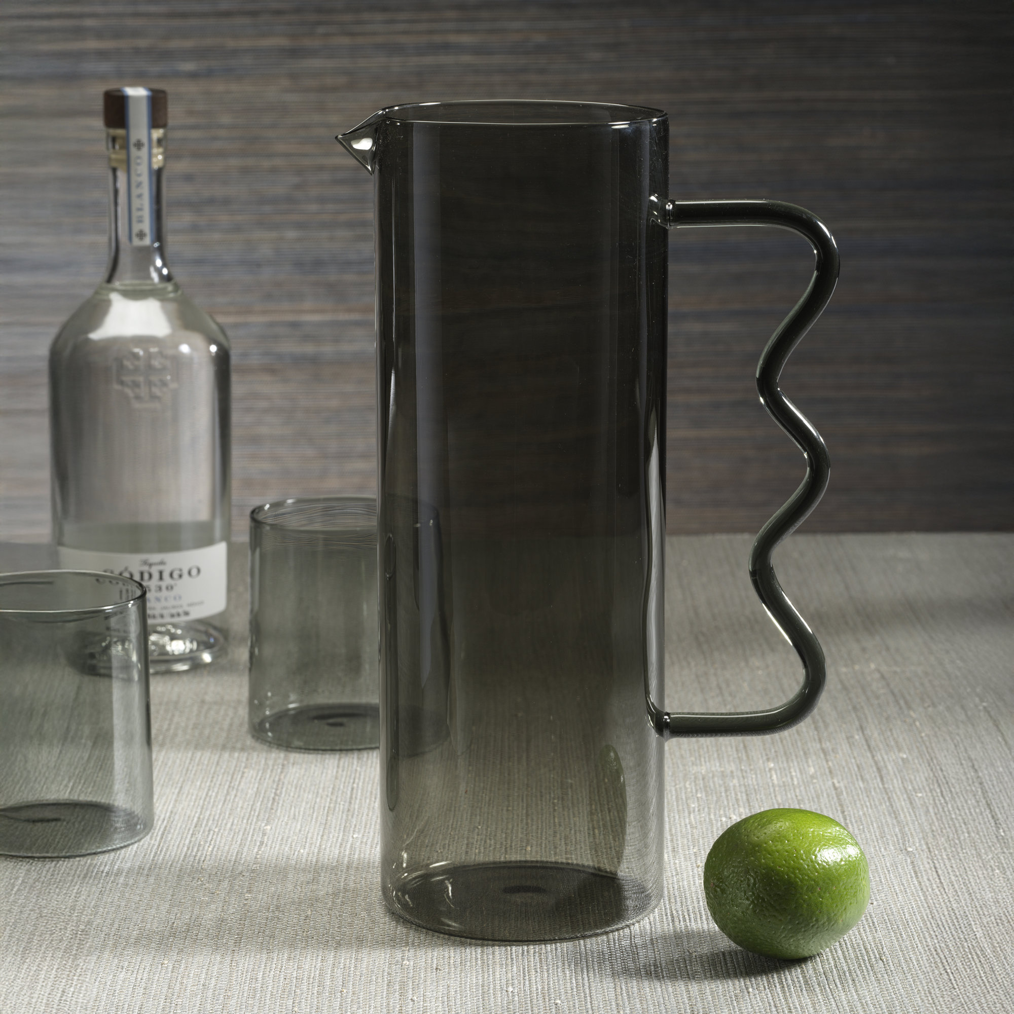 Costa de Sol Glass Pitcher, Smoke
