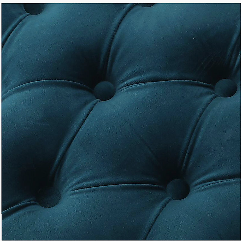 Chaise rembourrée KD (WTHR) (ensemble de 2), Sarcelle, Brun