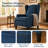 Elegant Wingback Recliner Chair, Extra Padded Cushion and Soft Fabric for Cozy Living Spaces-798340446
