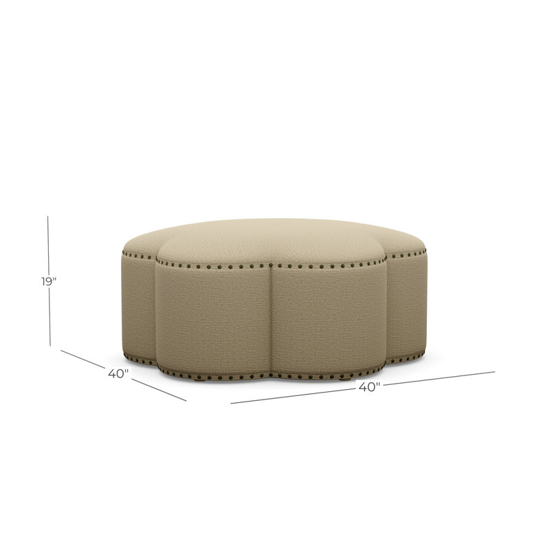 Kate 40" Ottoman, Sugar Shack 120503, Antique Brass